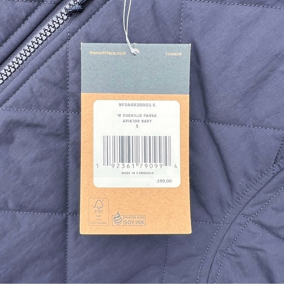 The North Face Cuchillo Parka Women’s Size Small Blue Quilted Fleece New NWT - Picture 11 of 12